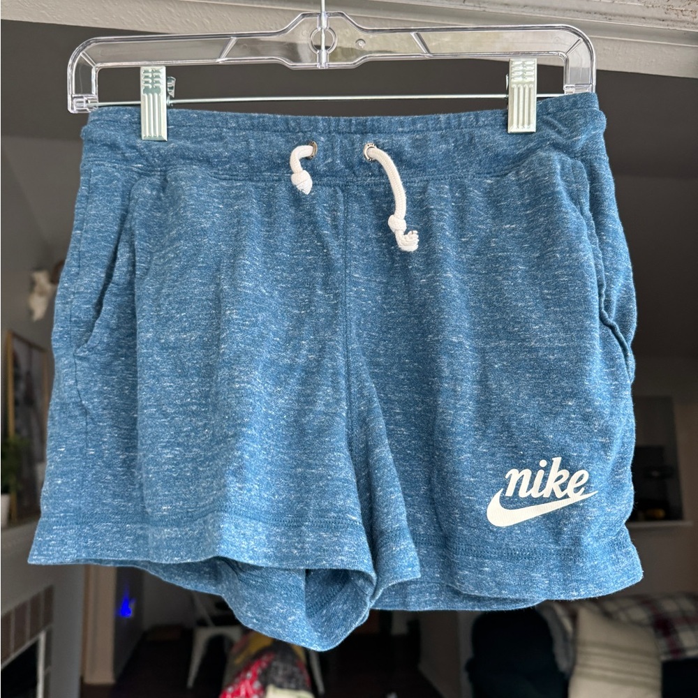 Nike Women's Cotton Heathered Blue Shorts